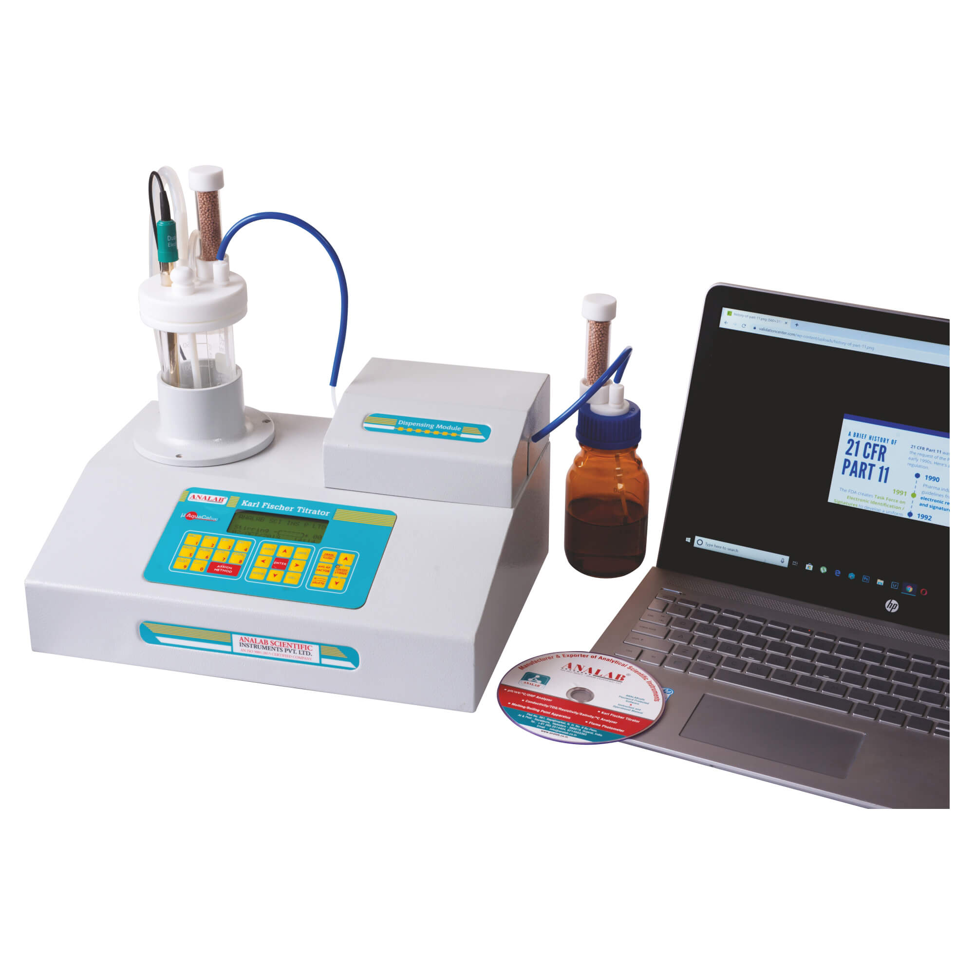 Microcontroller Based Karl Fischer Titrator With 21 CFR Part-11 Compliance Manufacturer in India