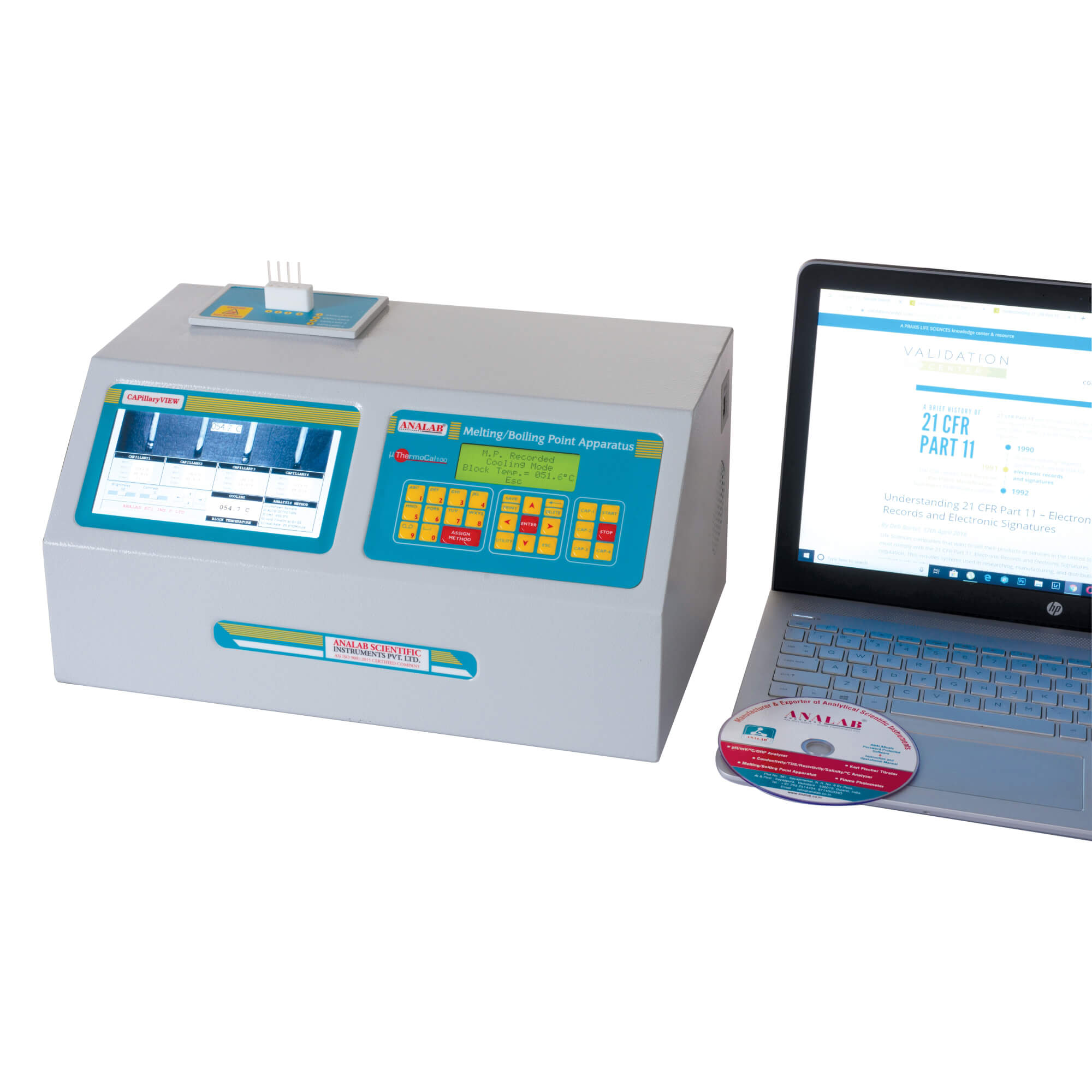 Automatic Programmable Melting Point Apparatus With 21 CFR Part-11 Compliance Manufacturer in India